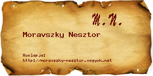 Moravszky Nesztor névjegykártya